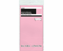 Růžový ubrus 274x137cm plastový