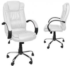 Kancelářská židle z eko kůže bílá