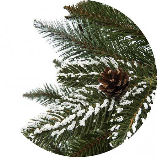 Umelý vianočný stromček Smrek zasnežený s vetvičkami PE