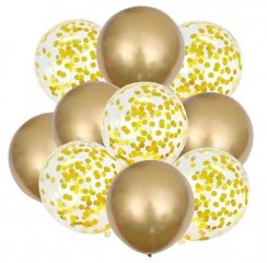 Súprava latexových balónikov zlaté 10ks