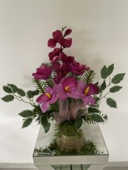 Smuteční Kytice mix tmavě fialové květy