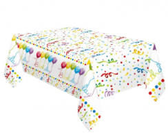 Plastový ubrus "Happy Birthday" 120x180cm