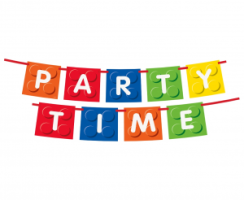 Banner Party Time barevný 182cm