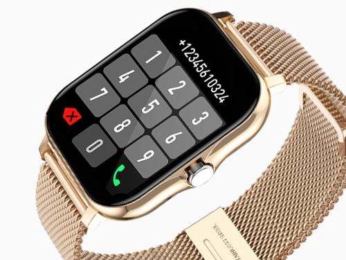 Chytré hodinky smartwatch s bluetooth - Barva: Zlatá