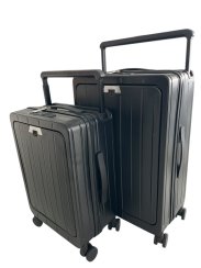 Sada prémiových elegantních zavazadel černá 2ks
