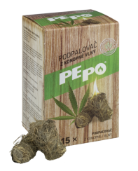 PE-PO podpalovač z konopné vlny 15 ks