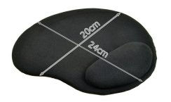 Ergonomická podložka pod myš černá
