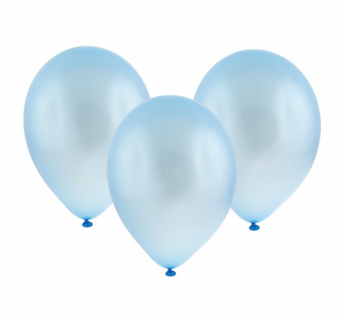 Latexové balóniky metalické - modré 10ks 30cm