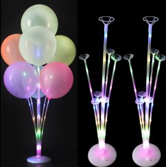Stojan na balónky s LED diodami na 7 balónků