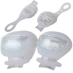 Silikonové osvětlení na kolo LED bílé 2ks
