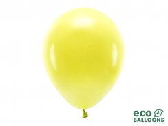 Latexové balóniky pastelové Eco - žlté 10ks 30cm