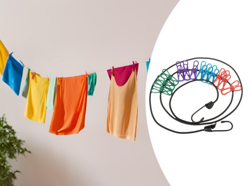 Elastická prádelní šňůra 12 kolíčků