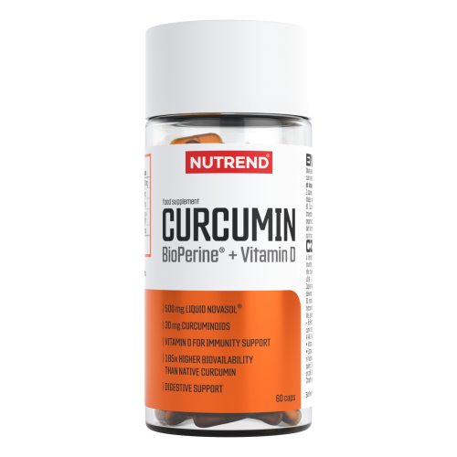 Curcumin + Bioperine + Vitamin D 60 kapslí Nutrend