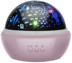 Noční lampa s projektorem - růžová