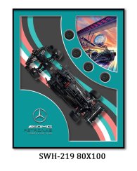 Obraz s modelom LEGO formule Mercedes
