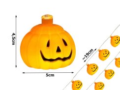 Dýňová světla 10 LED závěsná halloween 200cm