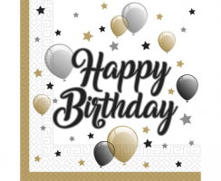 Papírové ubrousky Happy Birthday 20ks