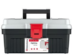Kufr na nářadí OPTIMA bez přihrádek šedý 360x195x183