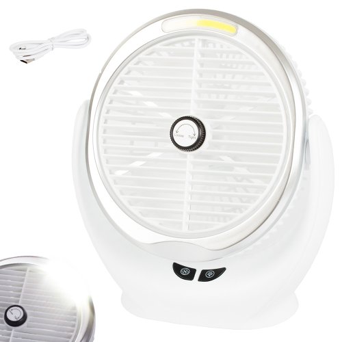 Bezdrátový stolní ventilátor LED - Barva: Stříbrná