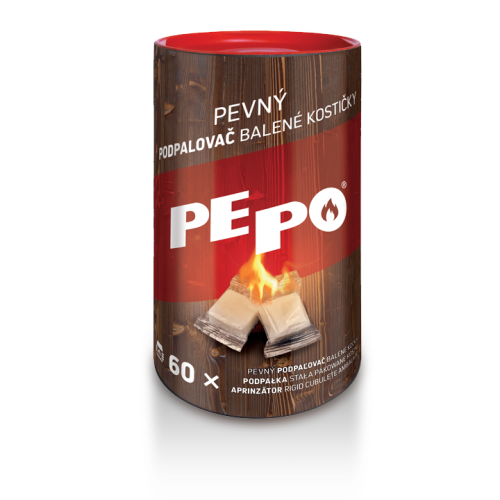 PE-PO pevný podpalovač balené kostičky 60 ks