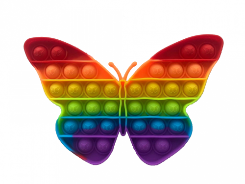 Pop It antistresová hračka Motýľ rainbow