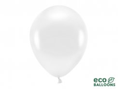 Latexové balóniky pastelové Eco - biele 10ks 26cm