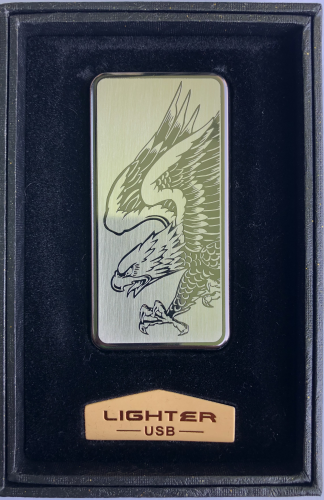 Elektrický spirálový zapalovač EAGLE (stříbrná)