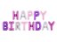 Fóliový balónek s nápisem Happy Birthday Fialový mix