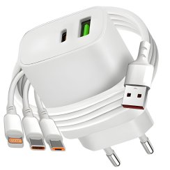 Rýchla sieťová nabíjačka pre mobilný telefón 20 w 3 v 1