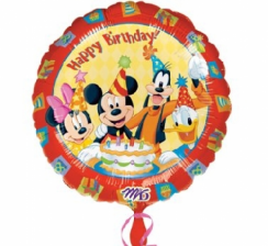 Balónik Happy Birthday Mickey mouse