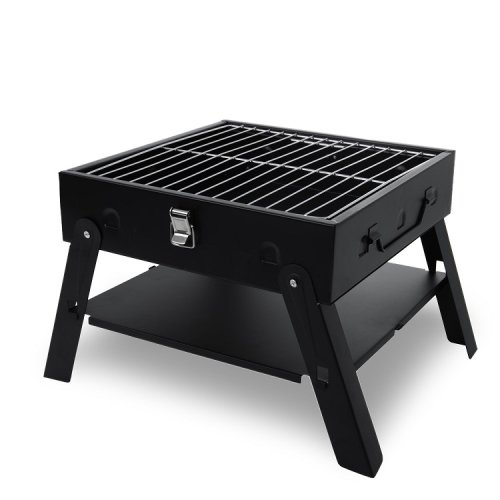 Gril na dřevěné uhlí BBQ Camping Grill skládací