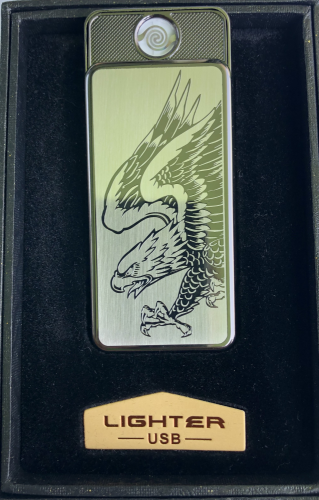 Elektrický spirálový zapalovač EAGLE (stříbrná)