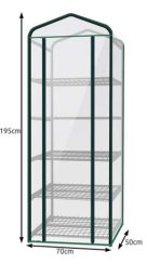 Zahradní mini foliovník 5 polic 1,95x0,7x0,5m