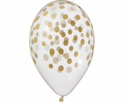 Prémiové balónky se zlatými konfety