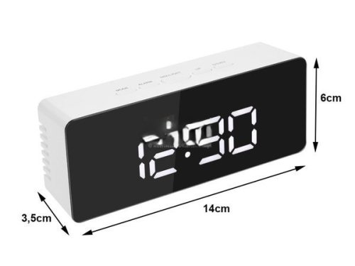 Hodiny LED 4v1 bílé