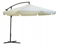Zahradní slunečník velký skládací 300cm bílý