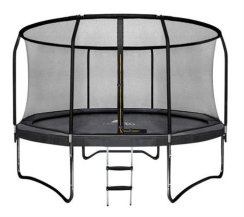Trampolína s žebříkem černá 244cm