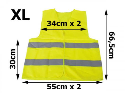 Reflexní výstražná vesta žlutá XL