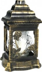 Hřbitovní lampa zlatá růže 26cm Hřbitovní lampa zlatá růže 26cm