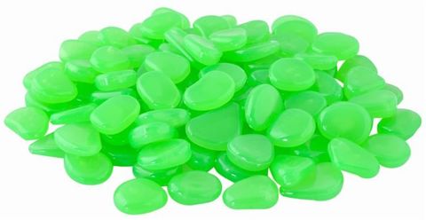 Svíticí kameny zelené 100ks