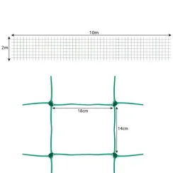 Sieť podpera rastlín 2x10m