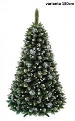 melý vianočný stromček Borovica strieborná s kryštálmi ľadu