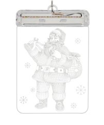 LED vitráž 3D Santa Claus