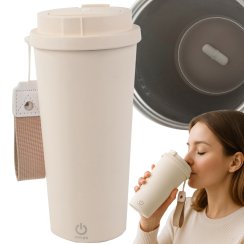 Samomíchací ocelová termoska na studené i horké nápoje 350 ml