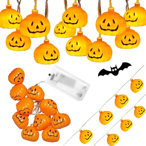 Dýňová světla 10 LED závěsná halloween 200cm
