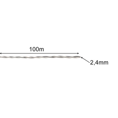 Žacia struna do kosačky 2,4mm 100m