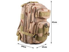 Vojenský turistický batoh 30l hnědý