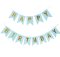 Banner Happy Birthday modrý 20x14cm
