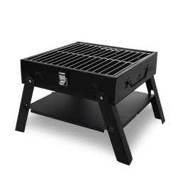 Gril na dřevěné uhlí BBQ Camping Grill skládací