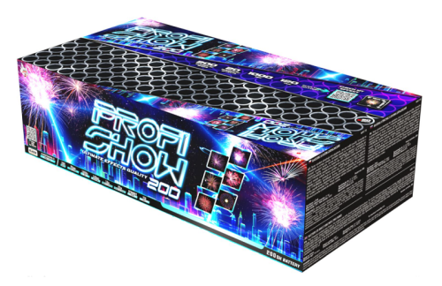 Kompaktní ohňostroj Profi show 200 ran / 20mm